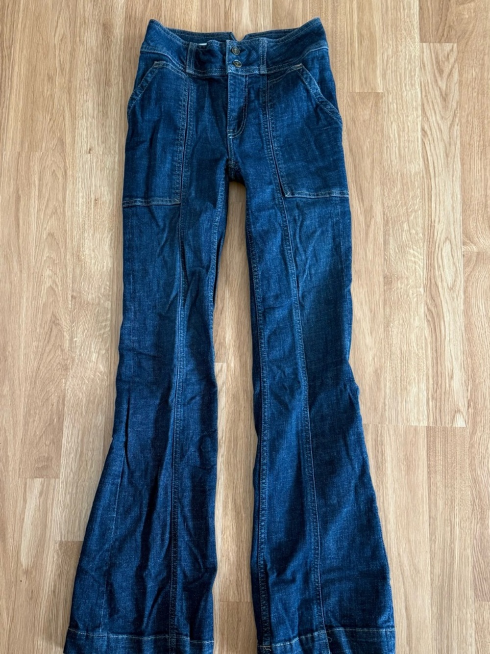 EUC Pilcro and the Letterpress High Rise Utility Bootcut Jeans - Blue - Size 25